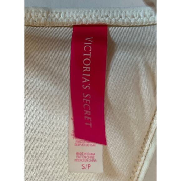 Victoria's Victoria Secret Bikini Halter Top S Small White With Rhinestones EUC - Picture 8 of 10